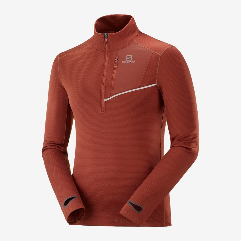 Salomon Fast Wing Mid M Running Jackets Red | JVLQ-30471