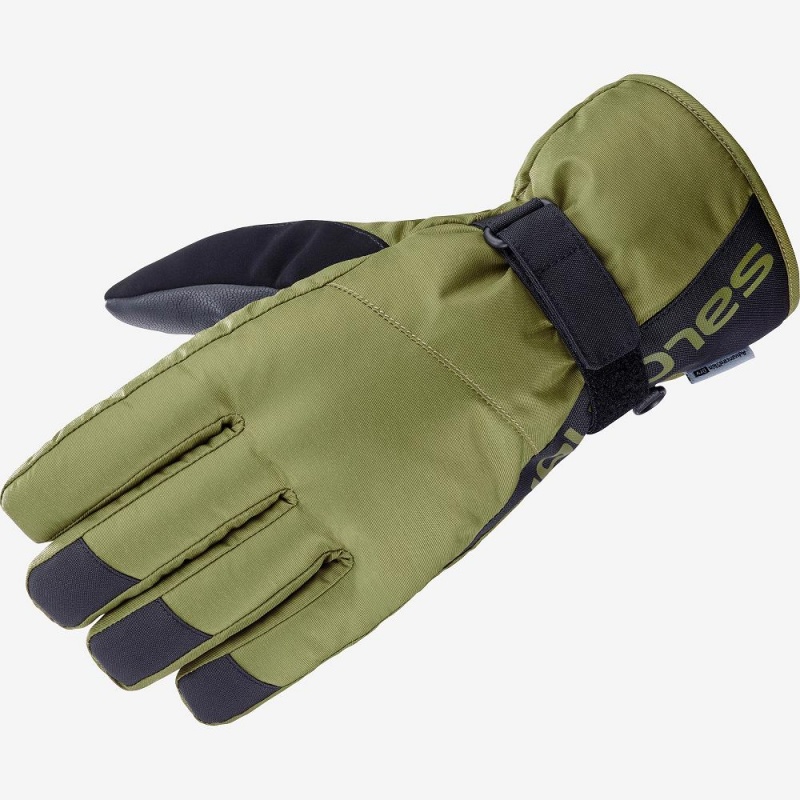 Salomon Force Dry M Gloves Green | FXSA-09243