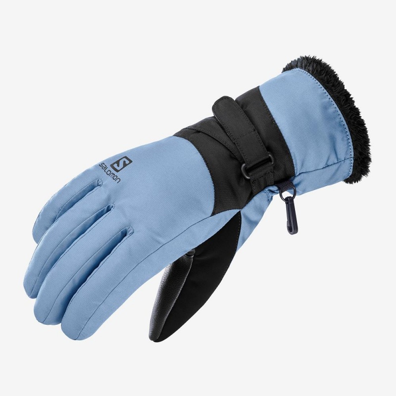 Salomon Force Dry W Gloves Blue | HCEX-78915