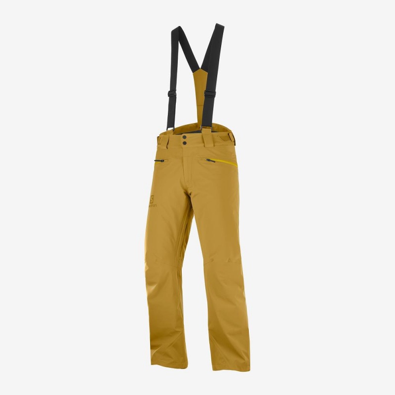 Salomon Force Pants Yellow | QHUV-61792