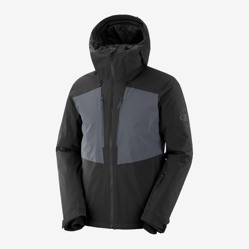 Salomon Highland Ski Jackets Black | RDJU-26907