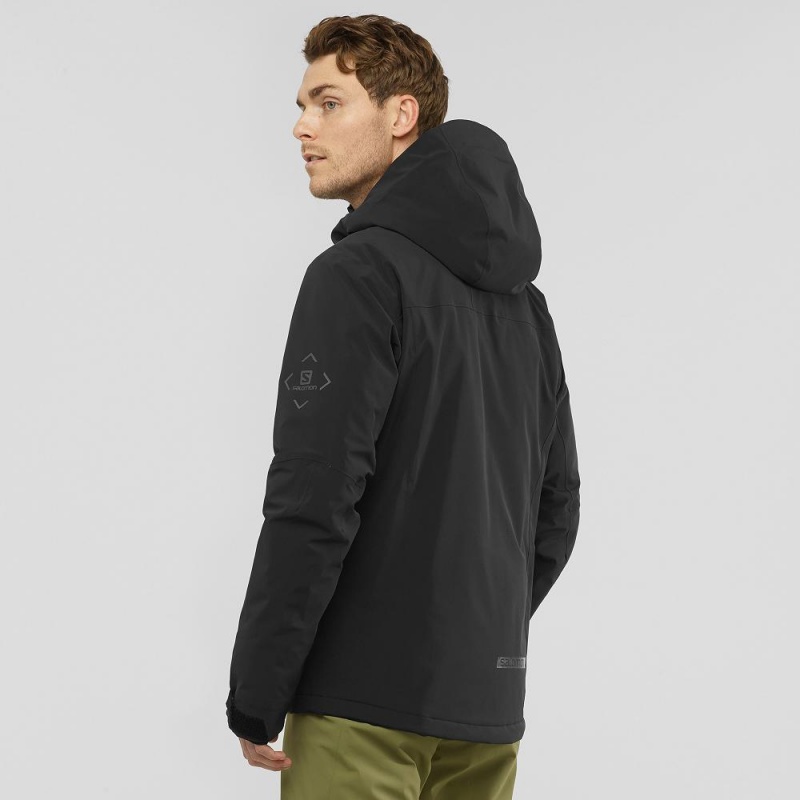 Salomon Highland Ski Jackets Black | RDJU-26907