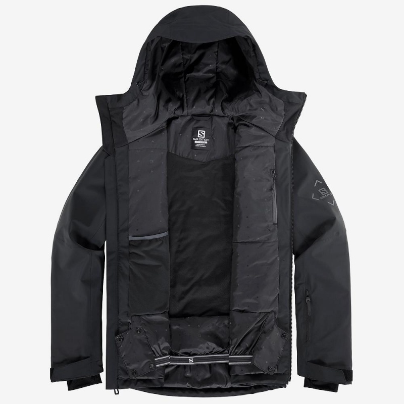 Salomon Highland Ski Jackets Black | RDJU-26907