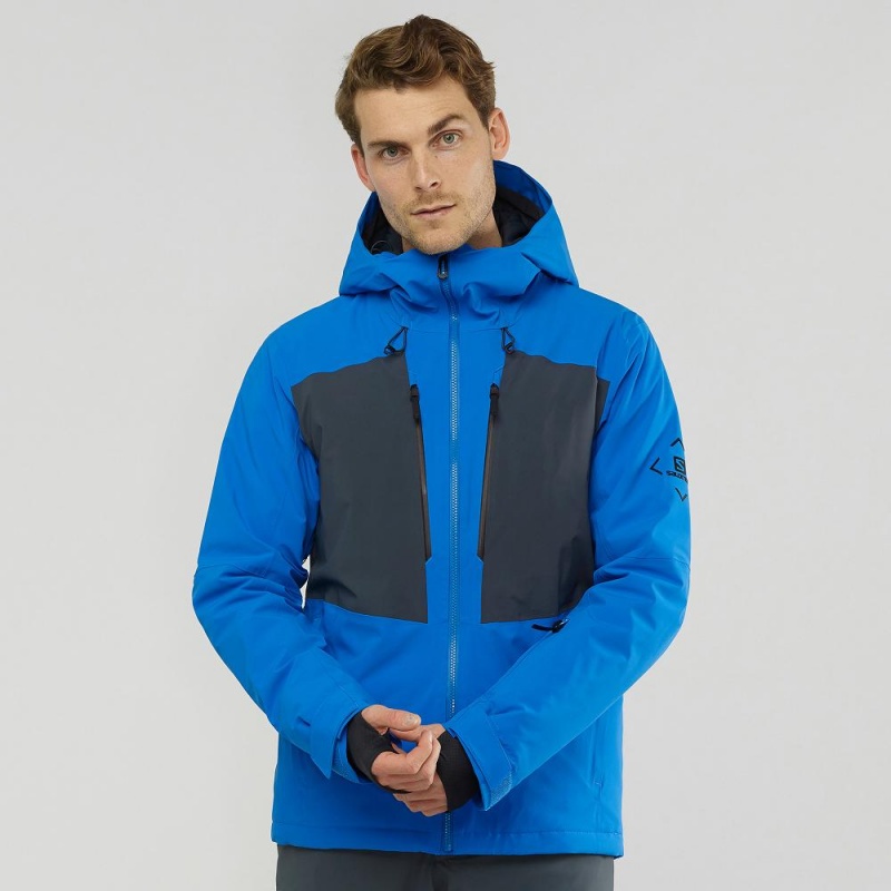 Salomon Highland Ski Jackets Blue | FGVI-78913