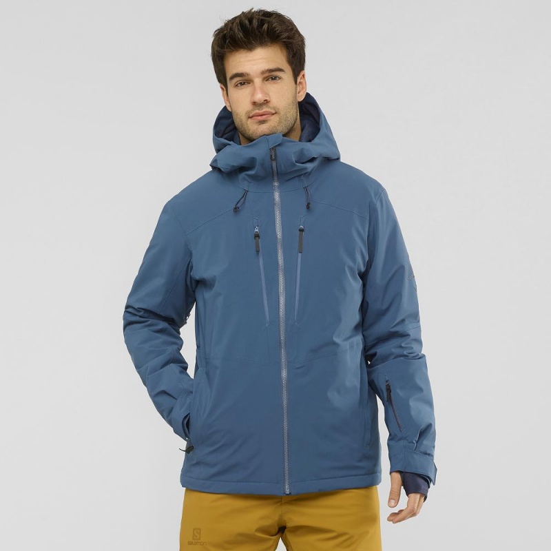 Salomon Highland Ski Jackets Navy | NGXT-71539