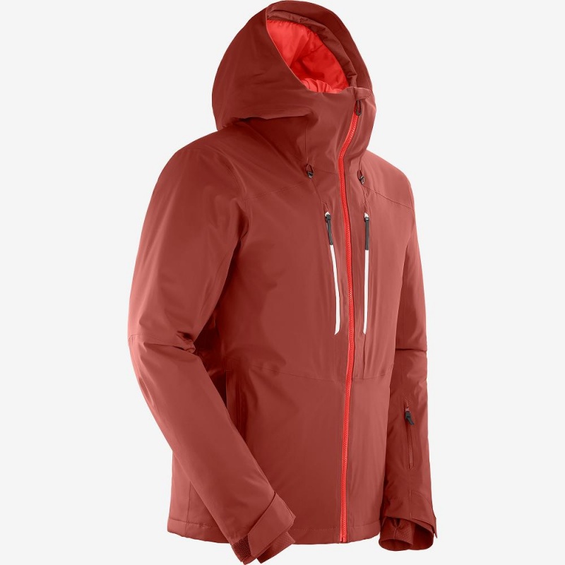 Salomon Highland Ski Jackets Red | CSXY-45328