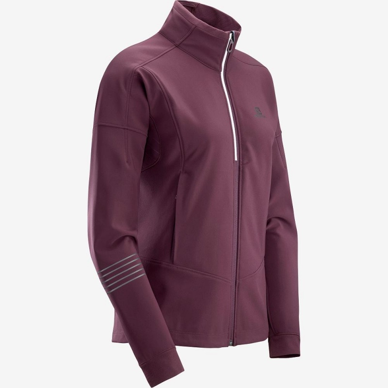 Salomon Lightning Warm Sshell Jkt W Jacket Purple | ZQXN-81503