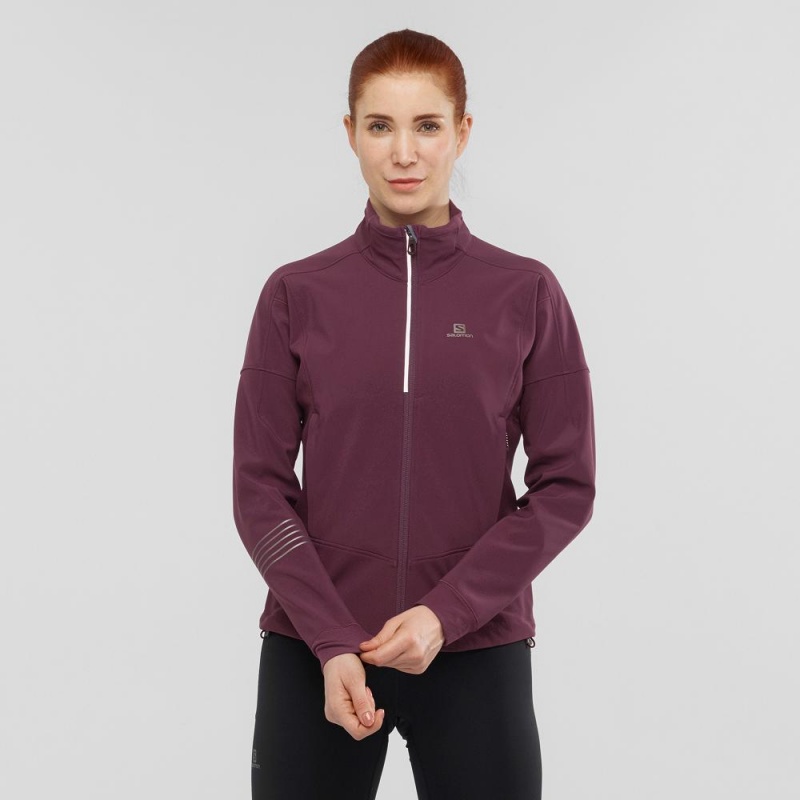 Salomon Lightning Warm Sshell Jkt W Jacket Purple | ZQXN-81503