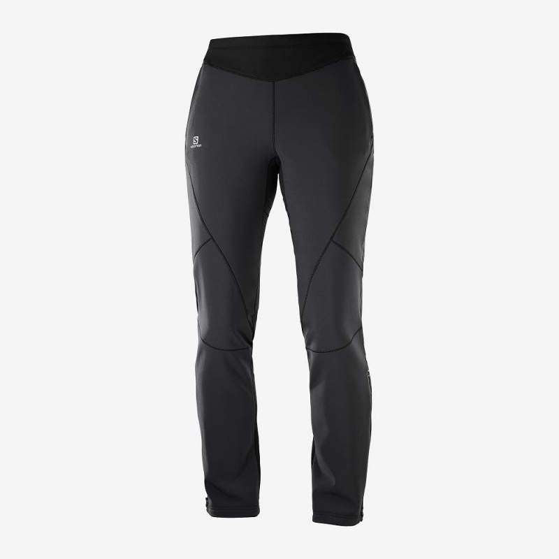 Salomon Lightning Warm Sshell W Pants Black | LNXI-01235