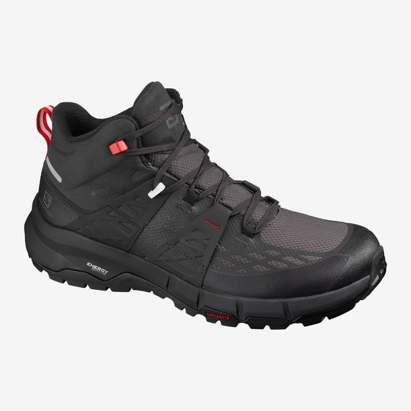 Salomon Odyssey Mid Gtx Walking Boots Black | QEAD-87905