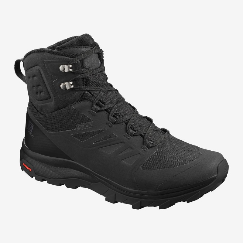 Salomon Outblast Thinsulate Climasalomon Waterproof Winter Boots Black | JPHS-17236