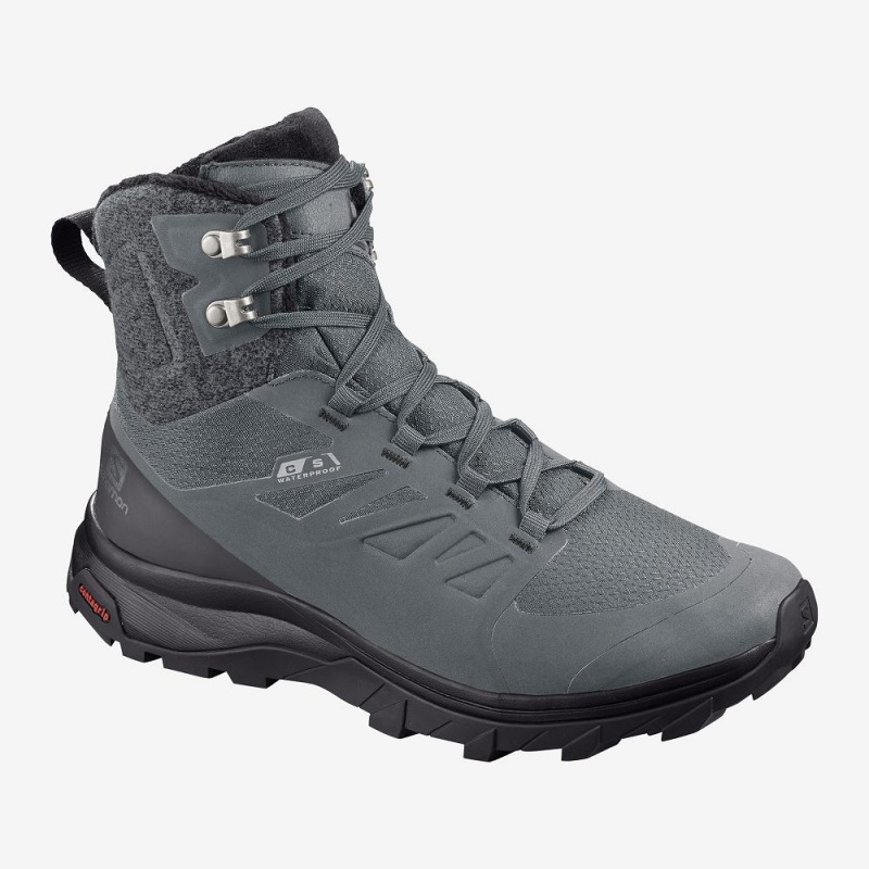 Salomon Outblast Thinsulate Climasalomon Waterproof Winter Boots Gray | YPRT-03521