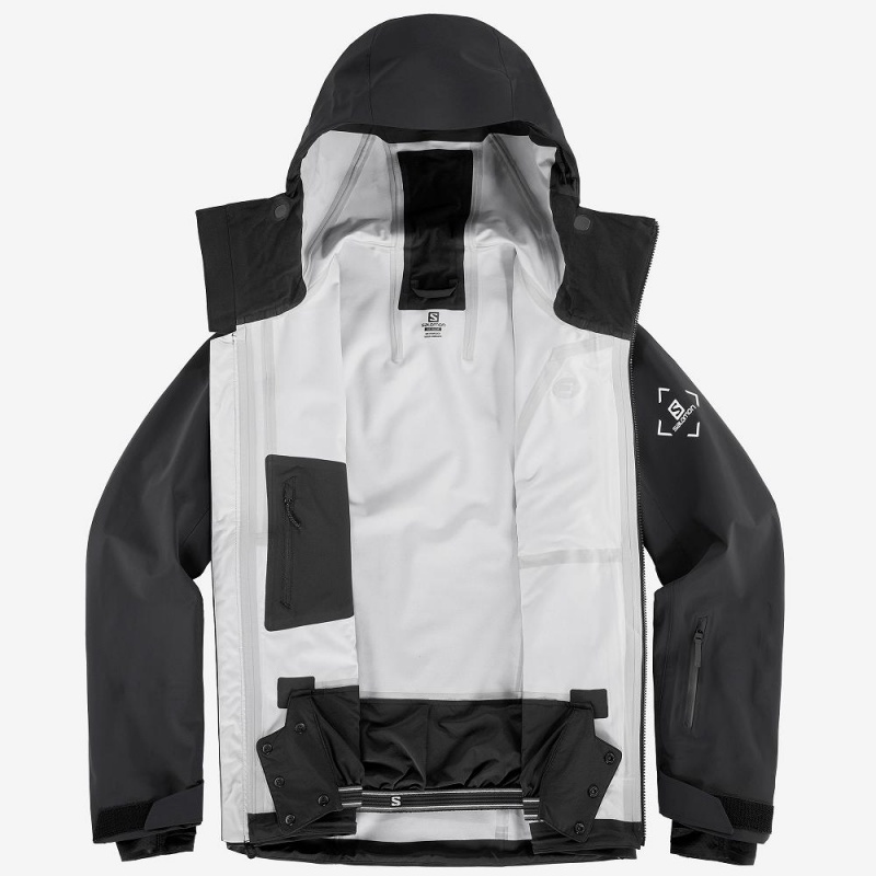 Salomon Outlaw 3L Ski Jackets Black | YTCN-23187