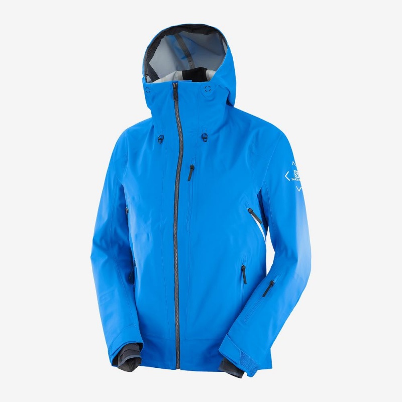 Salomon Outlaw 3L Ski Jackets Blue | MYIQ-54826