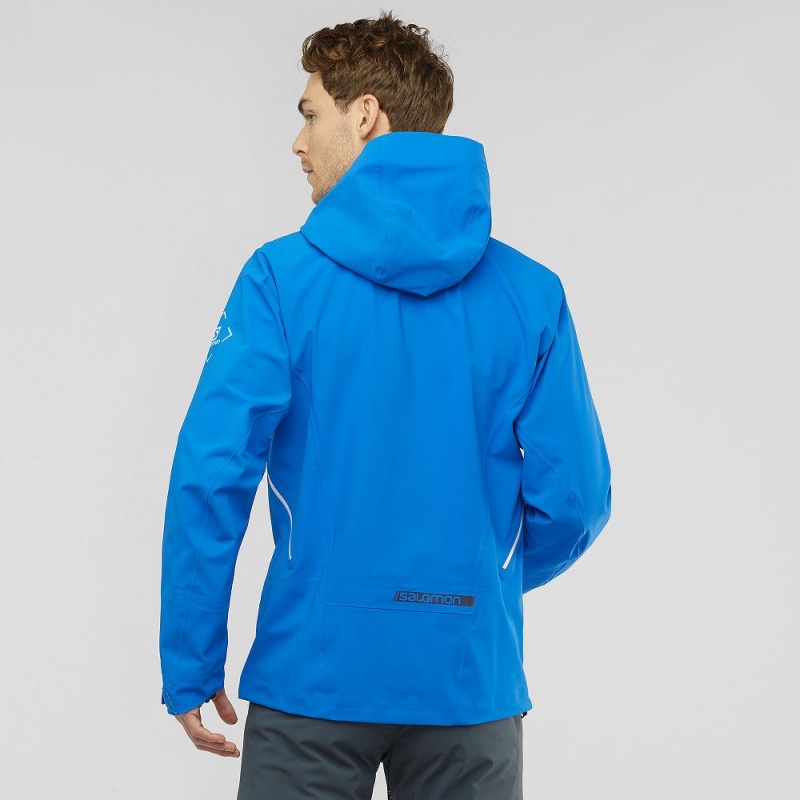 Salomon Outlaw 3L Ski Jackets Blue | MYIQ-54826