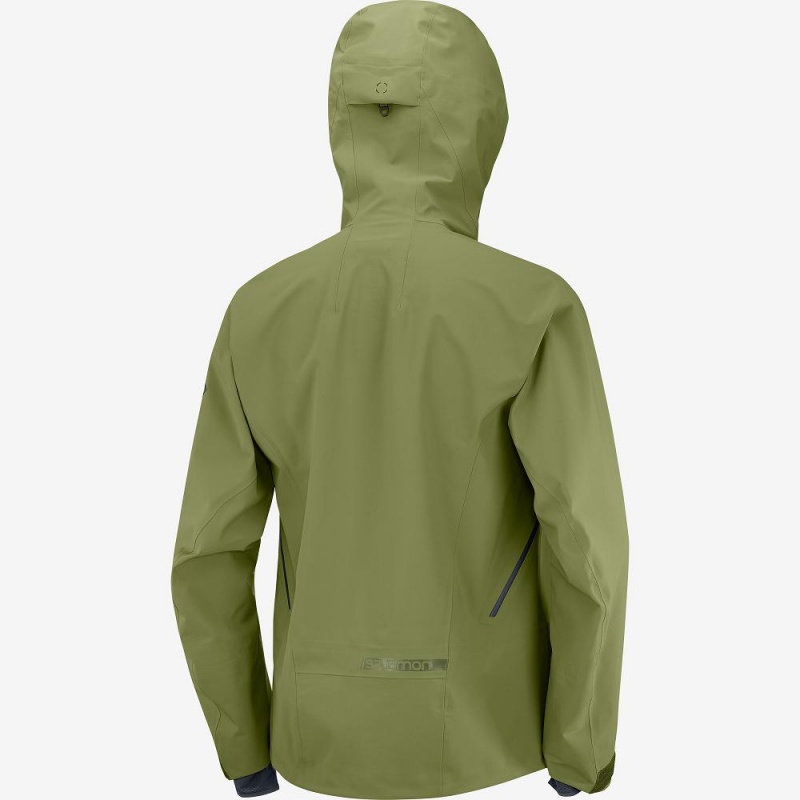 Salomon Outlaw 3L Ski Jackets Green | ELGP-42713