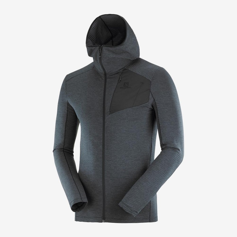 Salomon Outline Hoodie Black | QVPJ-13542