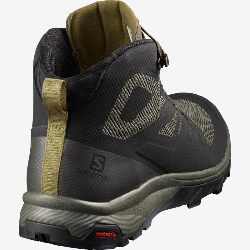 Salomon Outline Mid Gore-Tex Walking Boots Black | CWEY-15832