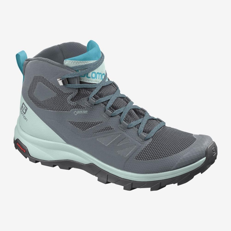 Salomon Outline Mid Gore-Tex Walking Boots Gray | YOER-59012