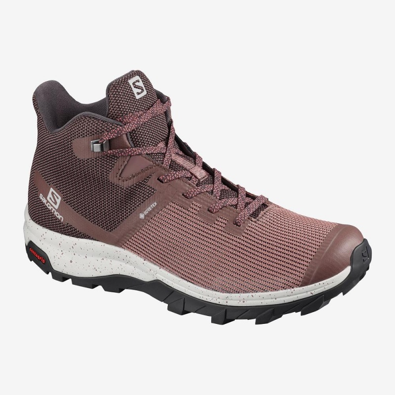 Salomon Outline Prism Mid Gore-Tex Walking Boots Pink | HXPS-06453