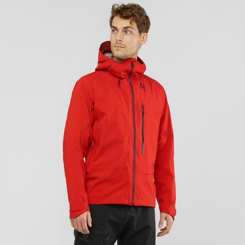 Salomon Outpeak 3L Light Shell Jacket M Ski Jackets Red | EGZY-16592