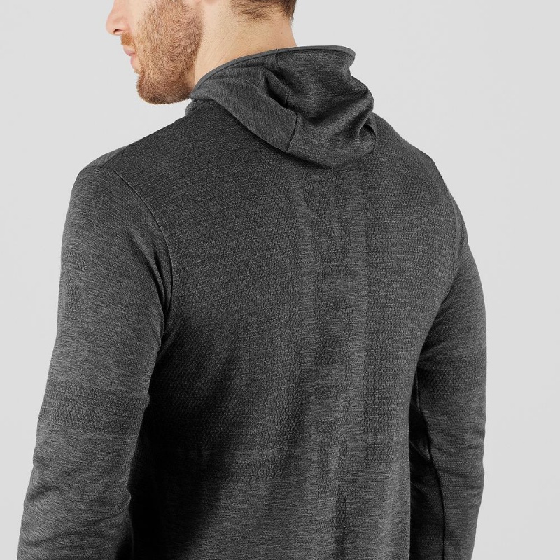 Salomon Outpeak Wool Tops Black | YFIX-76913