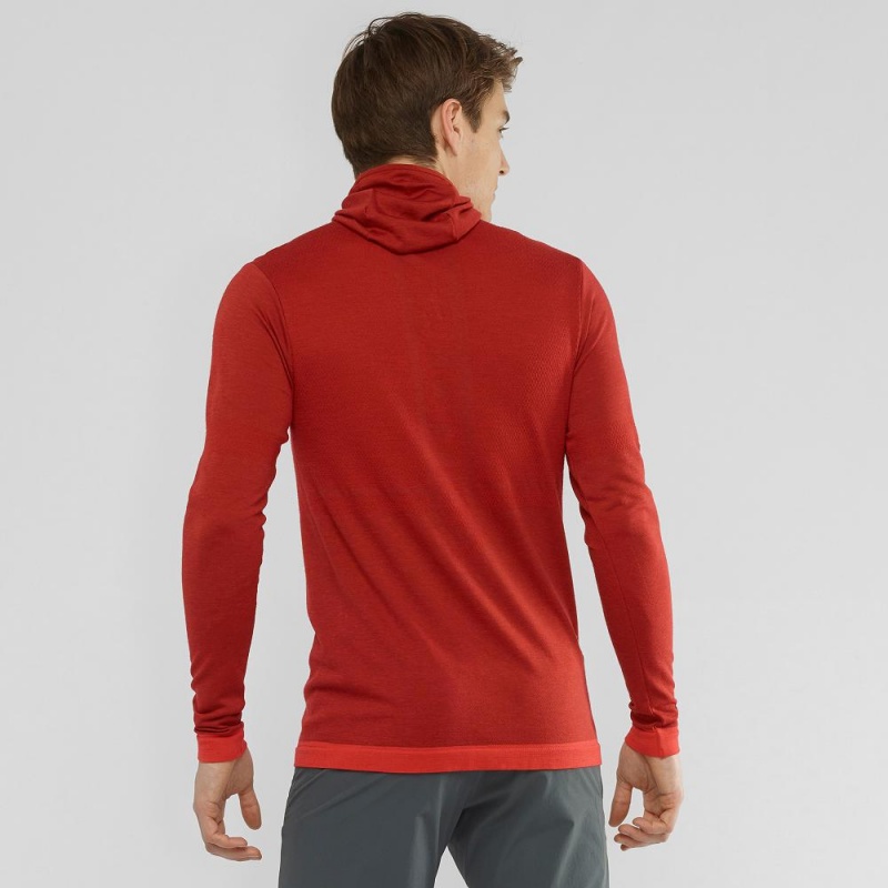 Salomon Outpeak Wool Tops Red | KPLD-35061