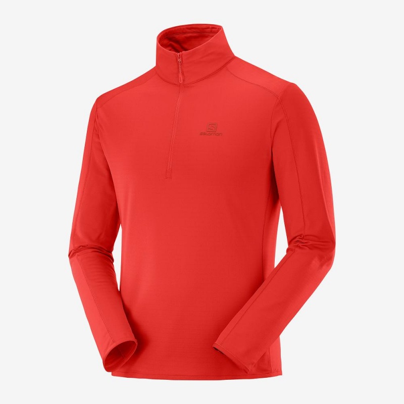 Salomon Outrack Half Zip Mid M Ski Jackets Red | BZRL-27084