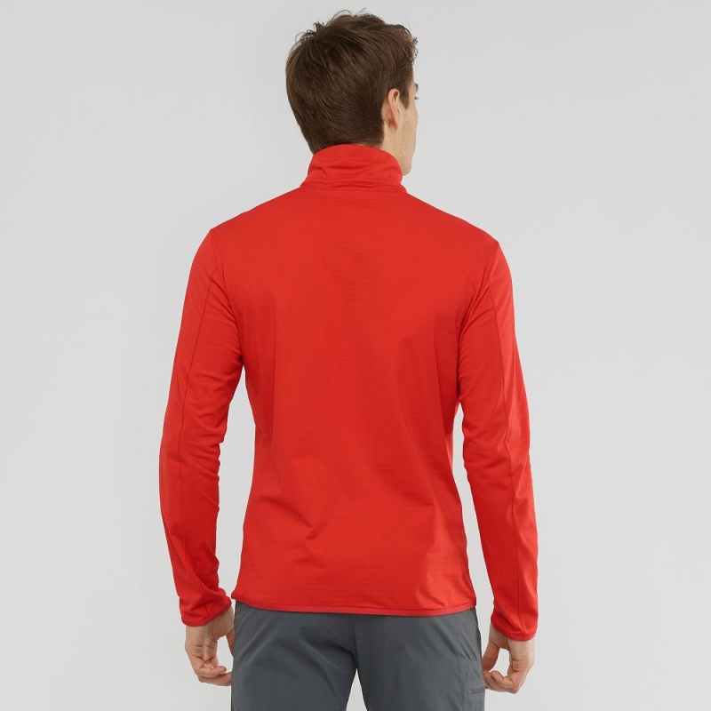 Salomon Outrack Half Zip Mid M Ski Jackets Red | BZRL-27084