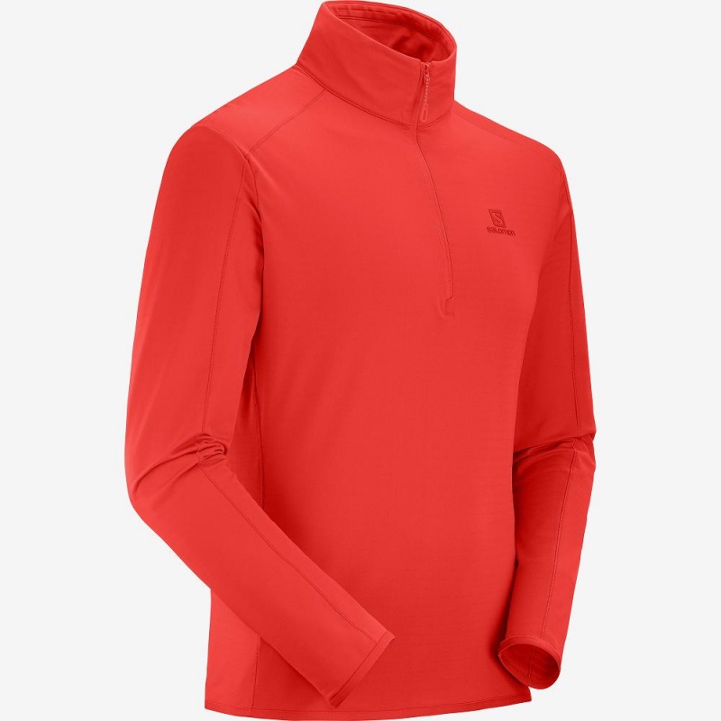 Salomon Outrack Half Zip Mid M Ski Jackets Red | BZRL-27084