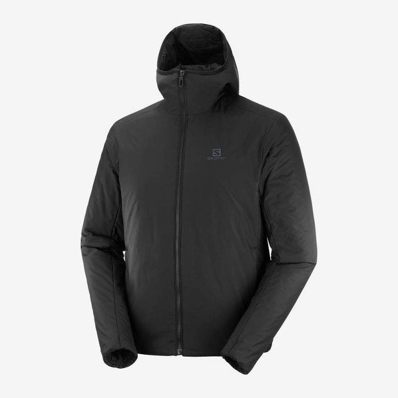 Salomon Outrack Insulated Hoodie Black | GMOA-72361