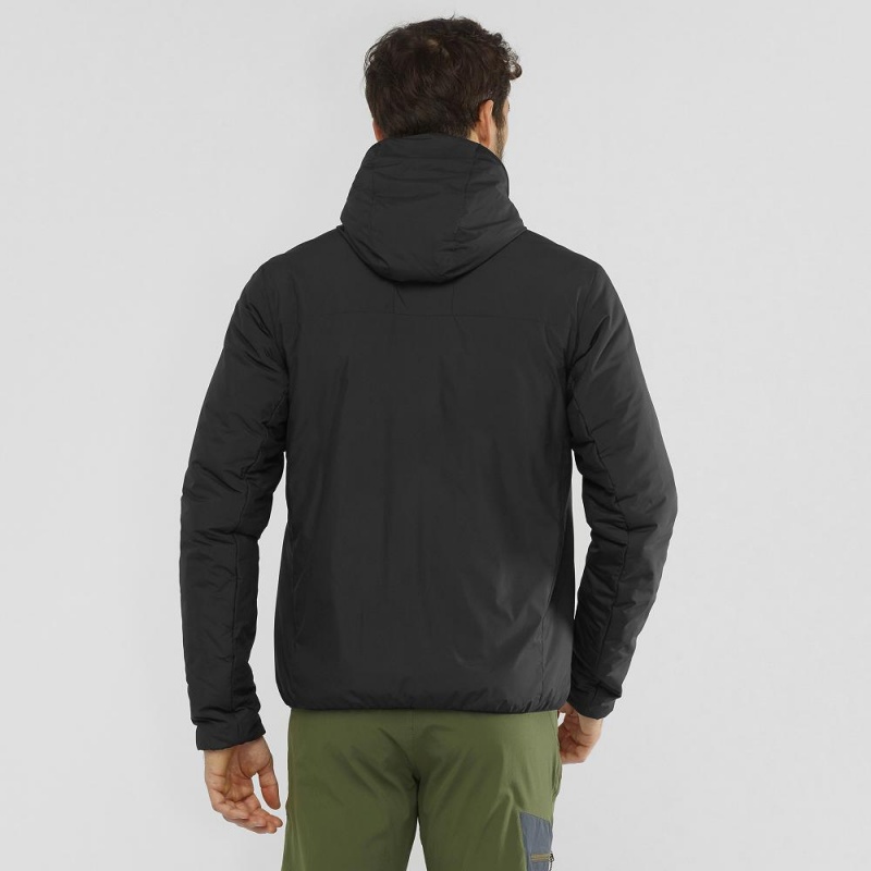 Salomon Outrack Insulated Hoodie Black | GMOA-72361