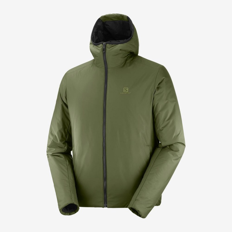 Salomon Outrack Insulated Hoodie Green | UZGQ-89720