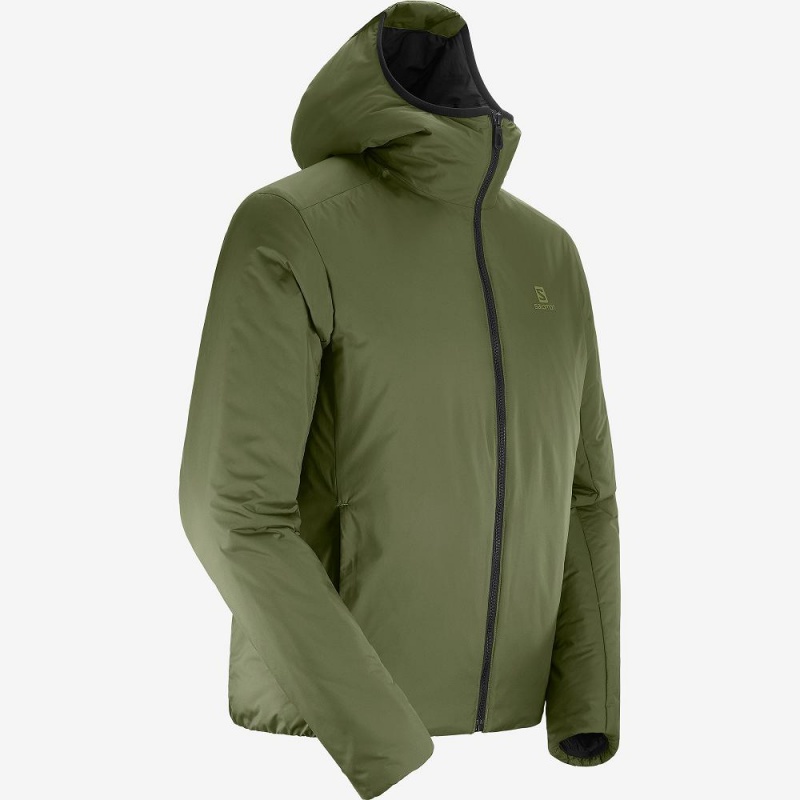 Salomon Outrack Insulated Hoodie Green | UZGQ-89720