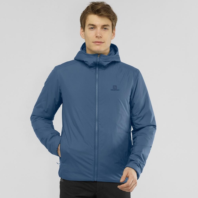 Salomon Outrack Insulated Hoodie Navy | OGMA-16482