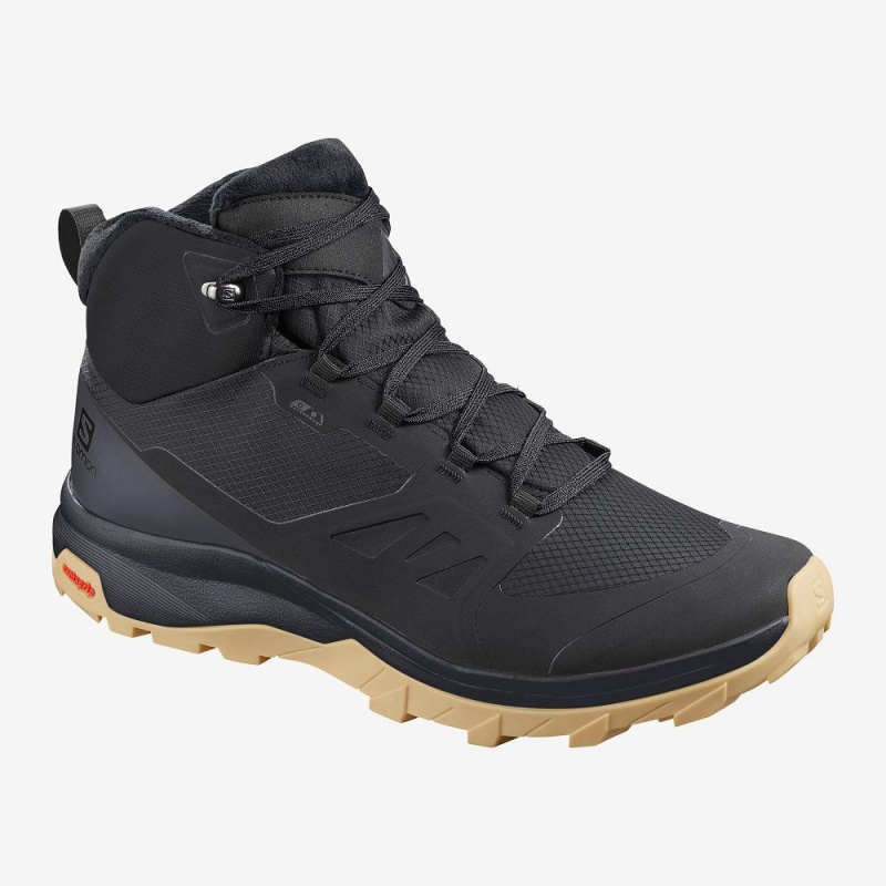 Salomon Outsnap Climasalomon Waterproof Winter Boots Black | NOES-13704