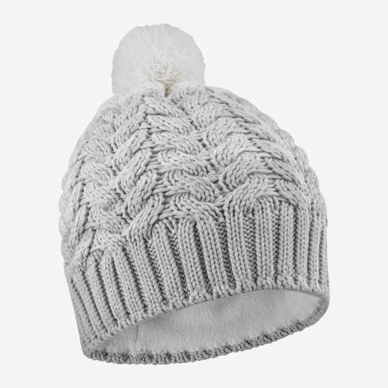 Salomon Poly Beanie Hats Gray | VCQY-63201