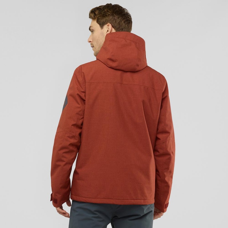 Salomon Powderstash Jacket M Ski Jackets Red | YQBJ-14892