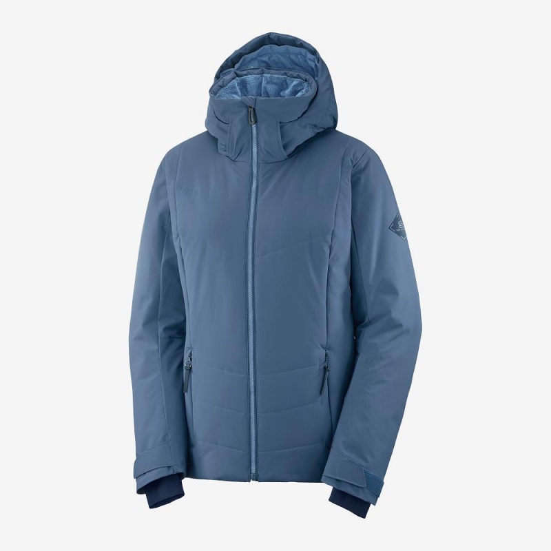 Salomon Prevail Jacket W Ski Jackets Navy | ODMS-14876