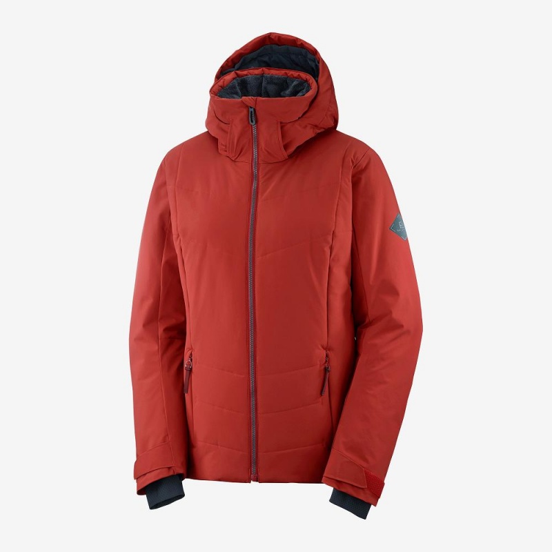 Salomon Prevail Jacket W Ski Jackets Red | HGAF-85073