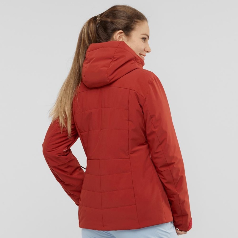 Salomon Prevail Jacket W Ski Jackets Red | HGAF-85073