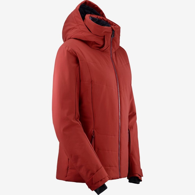 Salomon Prevail Jacket W Ski Jackets Red | HGAF-85073