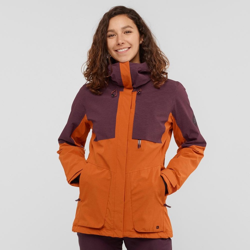 Salomon Proof Light Ski Jackets Brown | MQDA-19765