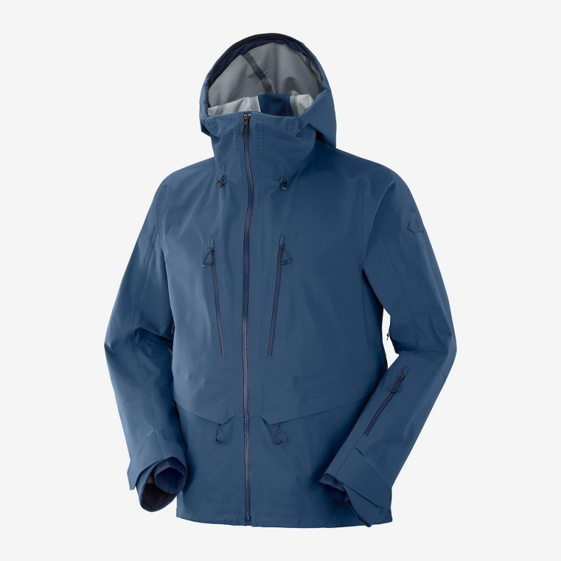 Salomon Qst 3L Ski Jackets Navy | VTBE-57609