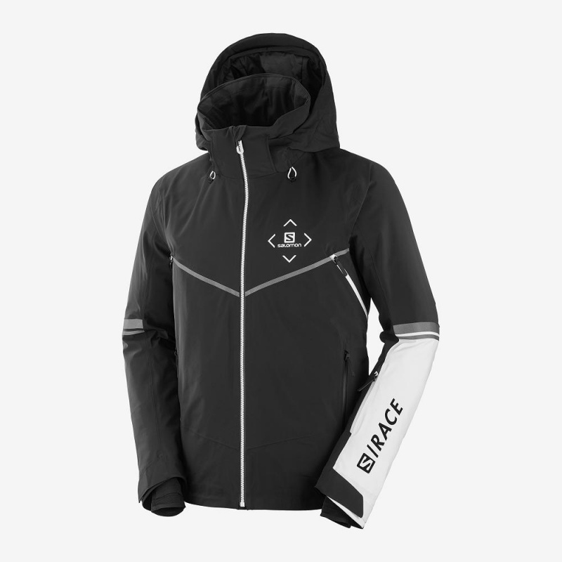 Salomon Race Jacket M Ski Jackets Black | WIVX-93582