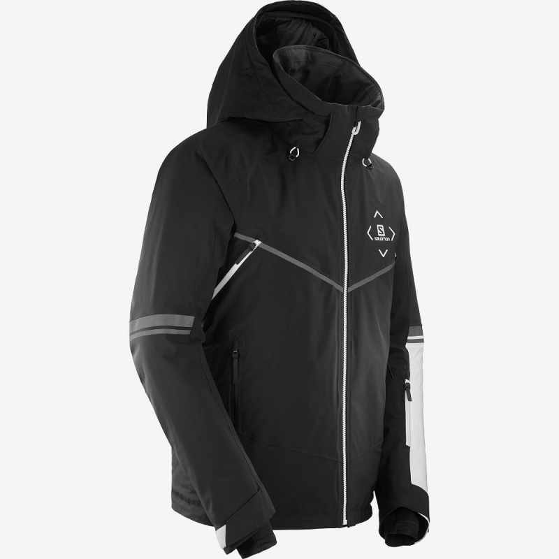 Salomon Race Jacket M Ski Jackets Black | WIVX-93582