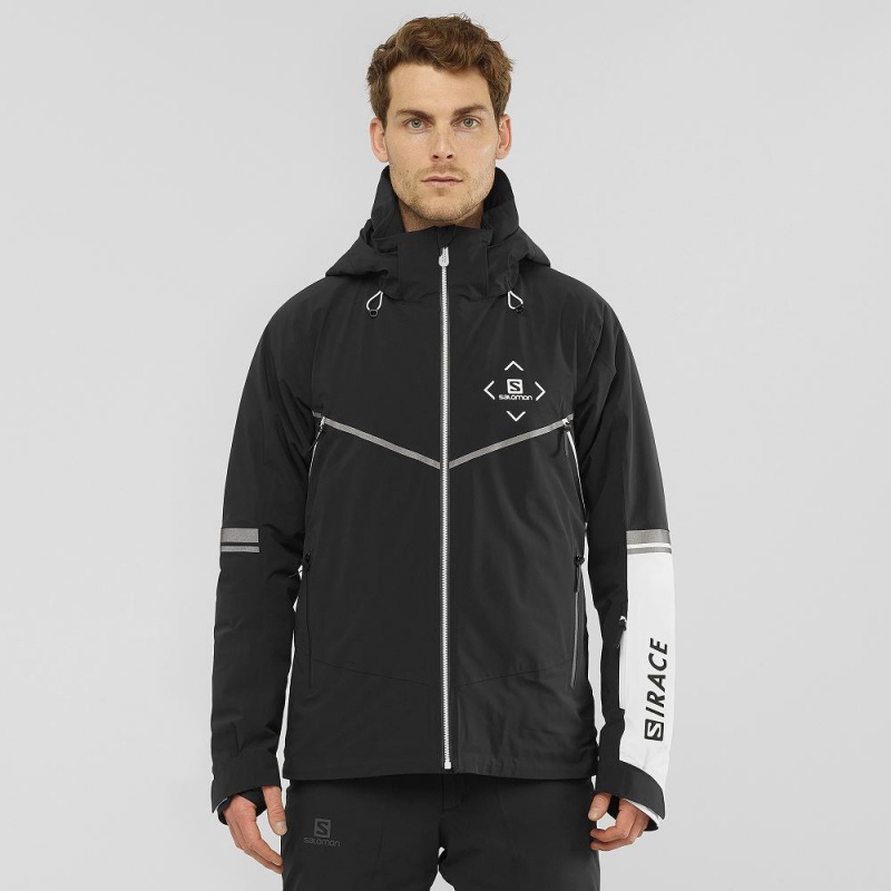 Salomon Race Jacket M Ski Jackets Black | WIVX-93582