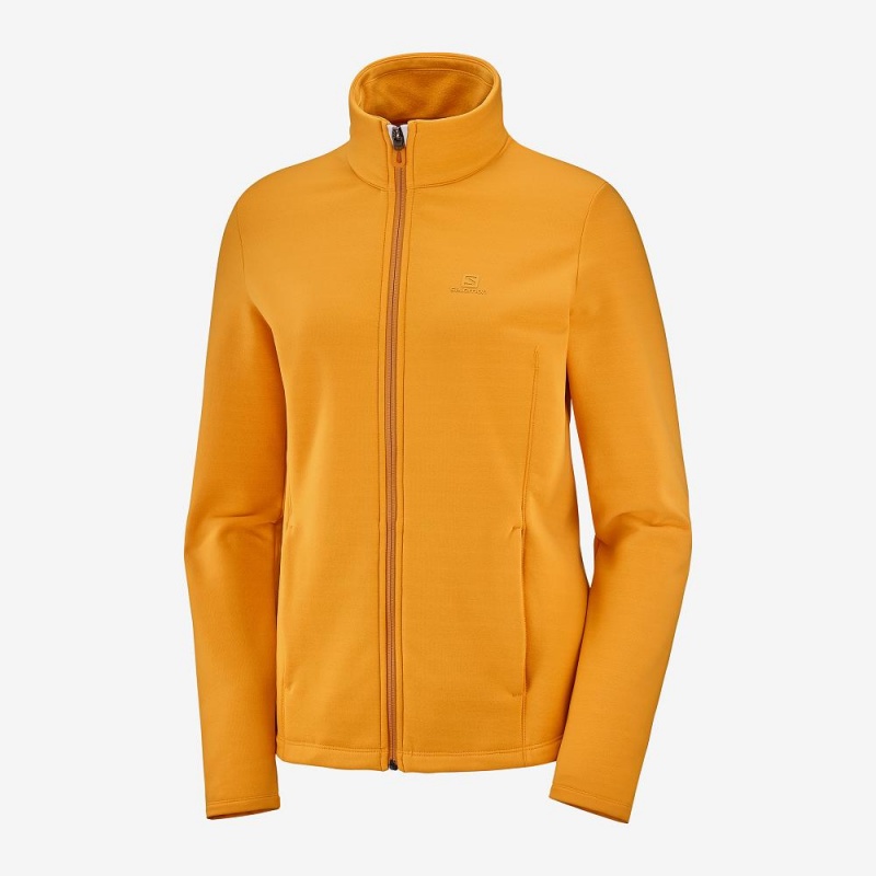 Salomon Radiant Full Zip Midlayer W Ski Jackets Yellow | AEWQ-09274