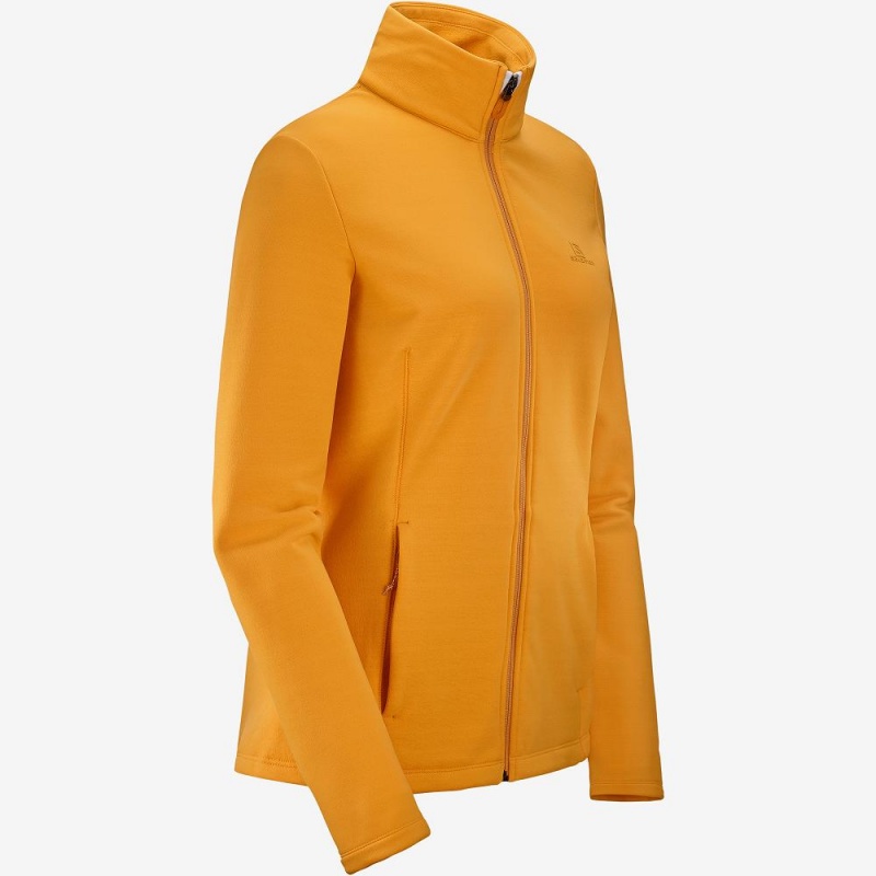 Salomon Radiant Full Zip Midlayer W Ski Jackets Yellow | AEWQ-09274