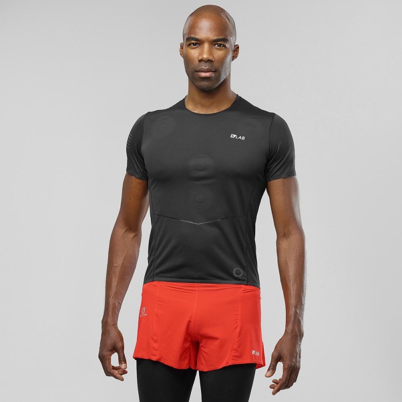 Salomon S Lab Nso Tee M Tops Black | CBPR-45016